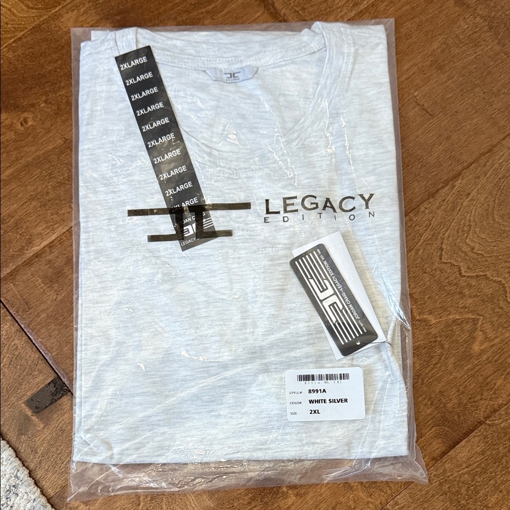 NWT - Jordan Craig White Silver Short Sleeve Tee